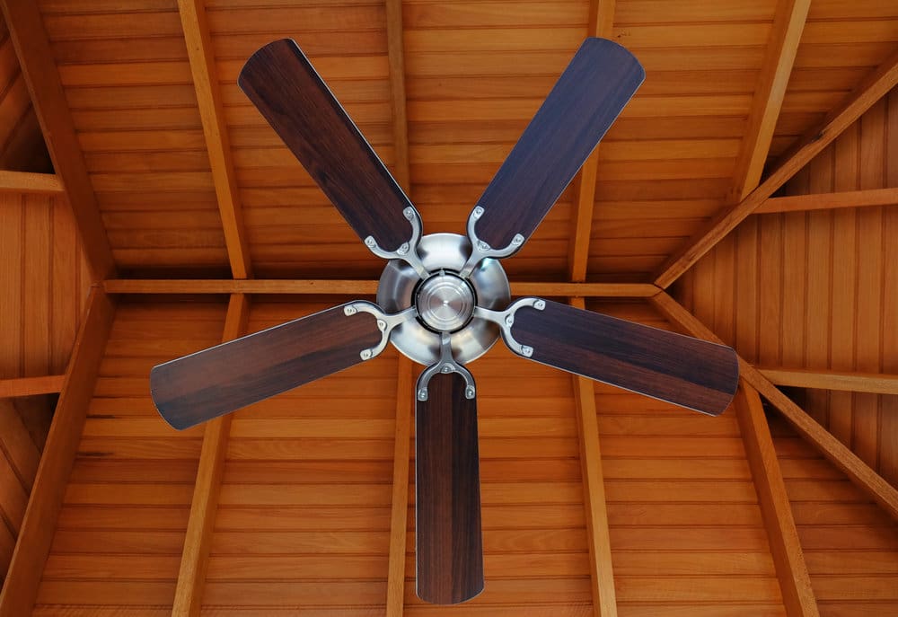 Ceiling fan indoors