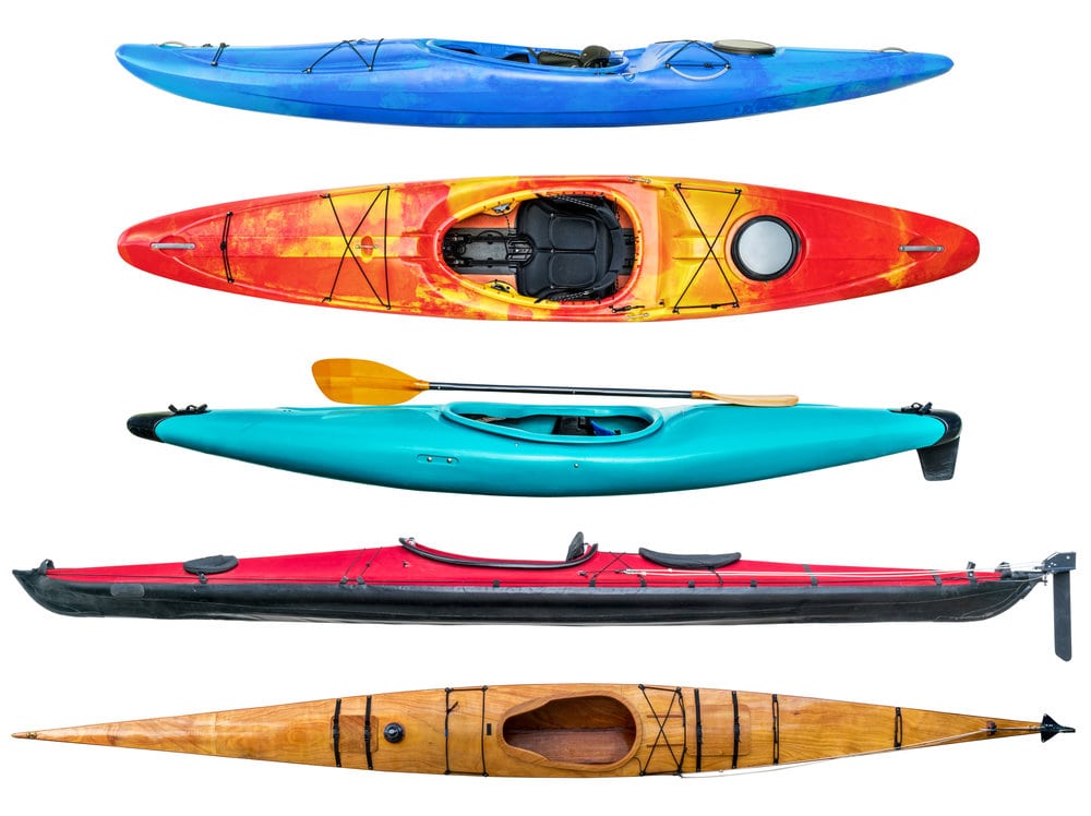 Sea and whitewater kayaks collection