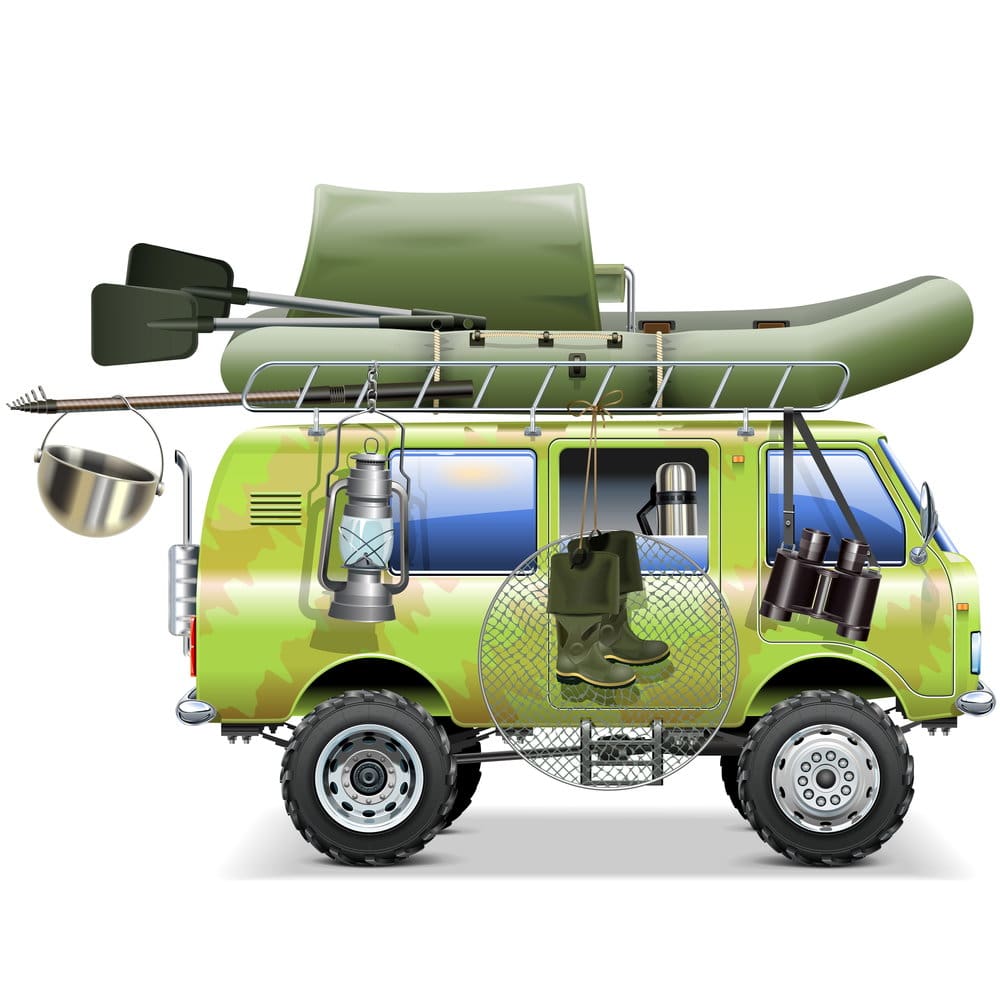 Travel Car with Fishing Accessories