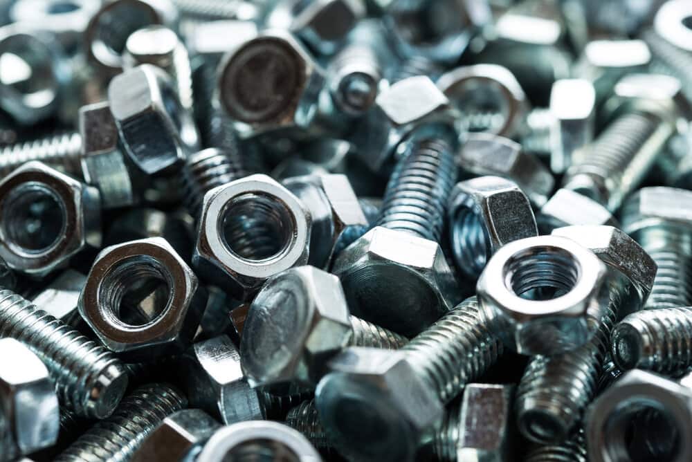 Metal nuts and bolts