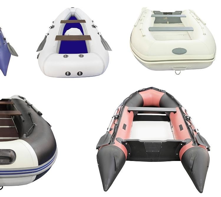 Inflatable boat with different sizes