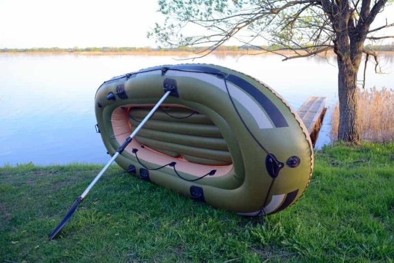 Inflated inflatable boat