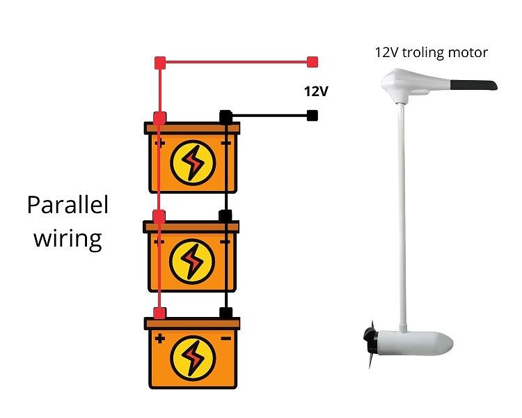 Parallel wiring for 12v trolling motor