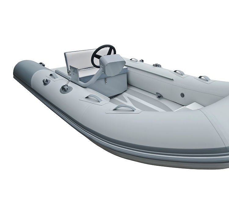 a white inflatable boat RIB