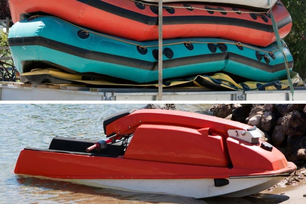 Convenience of inflatable boats vs jet skis