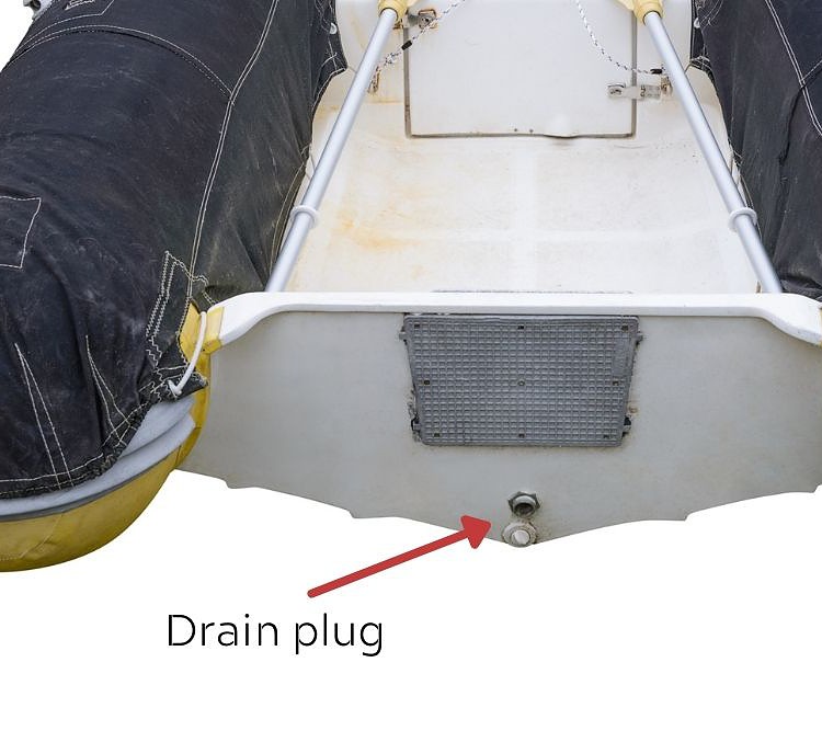 Drain plug of inflatable boat