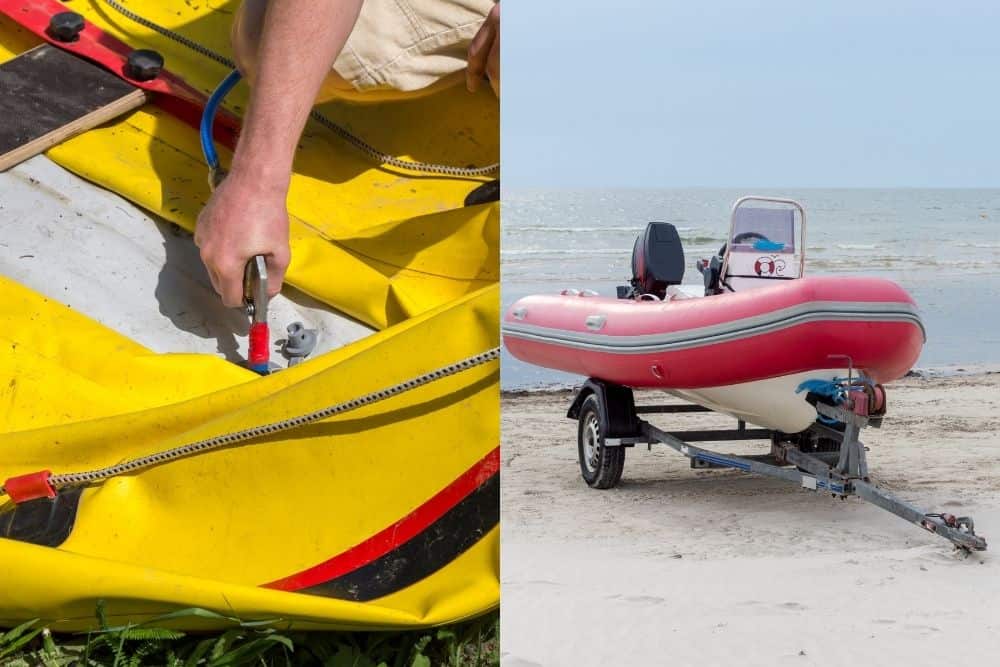 deflate SIB boat vs use a boat trailer to store RIB boat