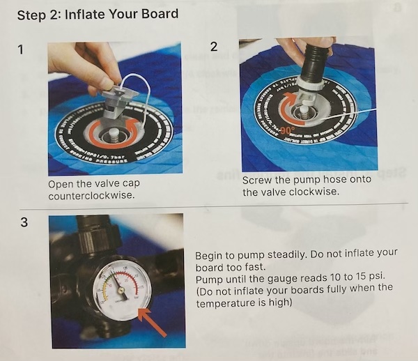 how to inflate the SUP - part 1