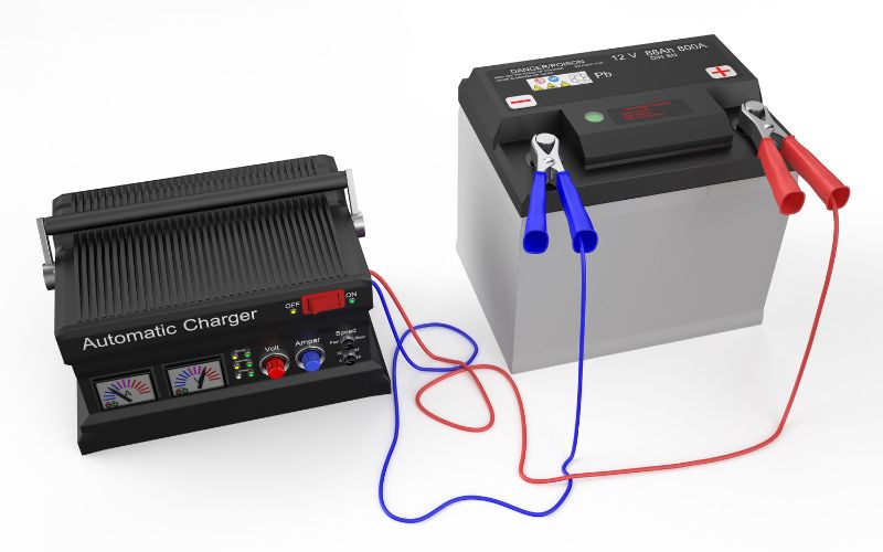 charging a boat battery with an automatic charger