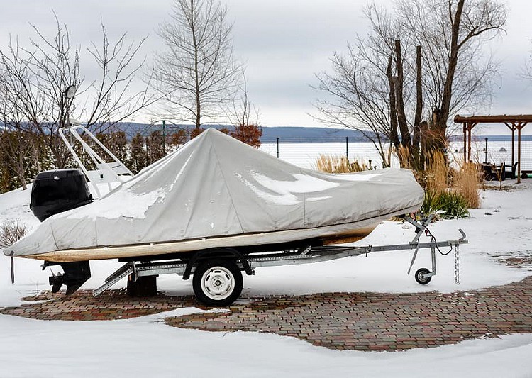 to store a RIB boat in harsh weather