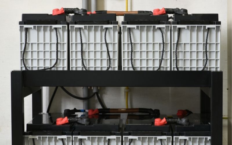 a marine battery staying charged without using