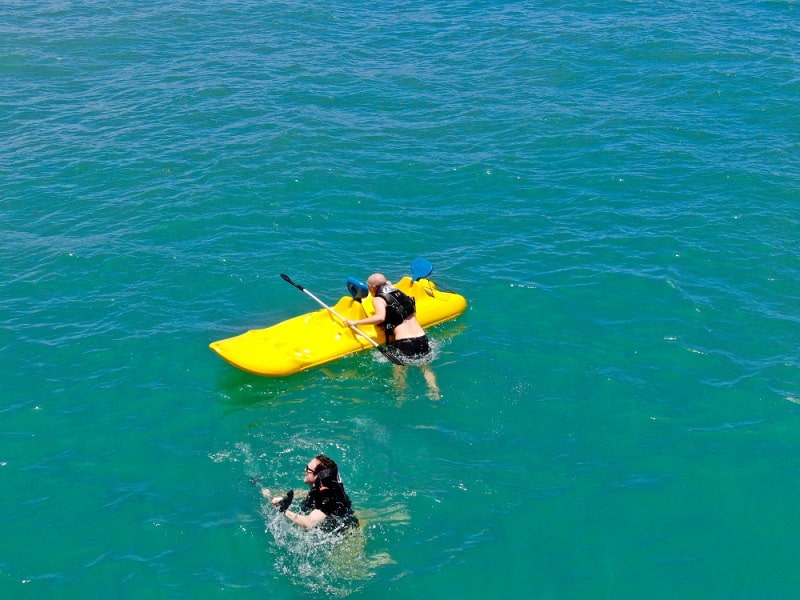 to get back into the kayak