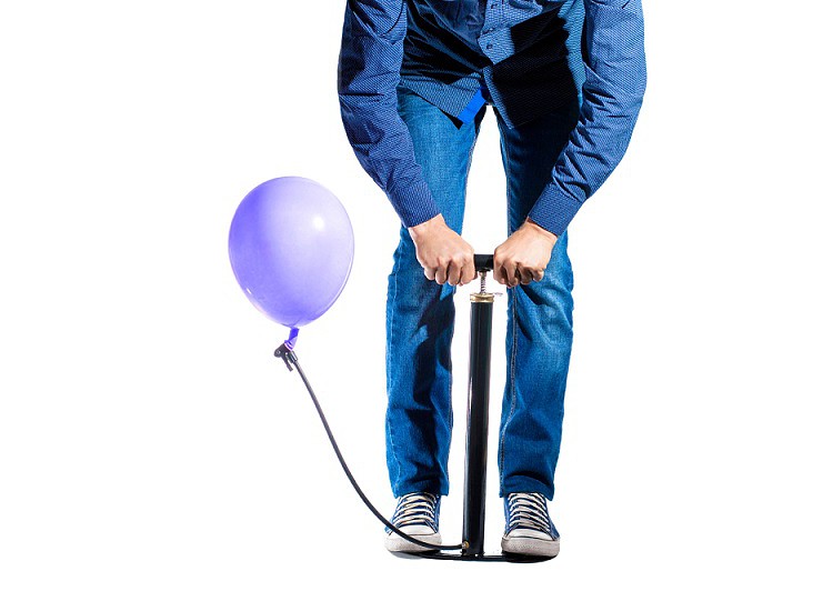 use bicycle pump to fill balloons