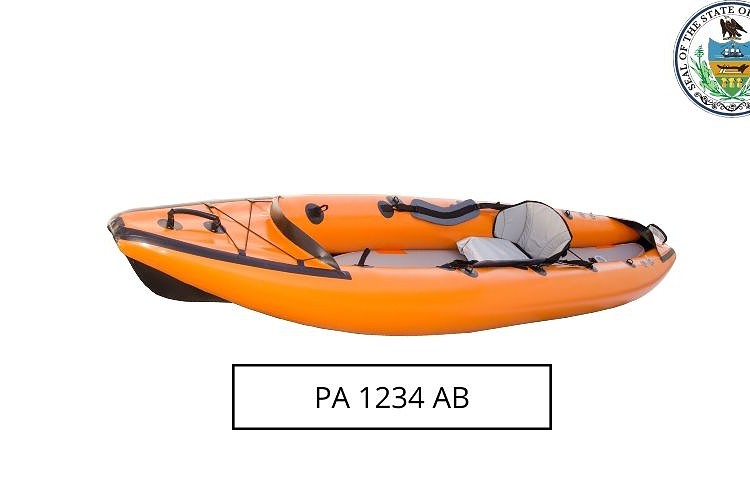 to display registration decals on your kayak