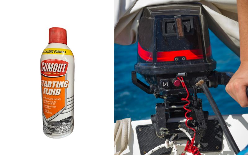 use starter fluid on a boat engine