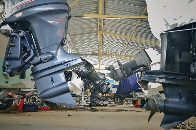 broken parts of outboard motors