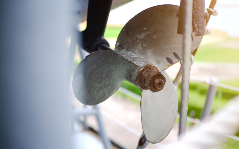 a corroded motor propeller