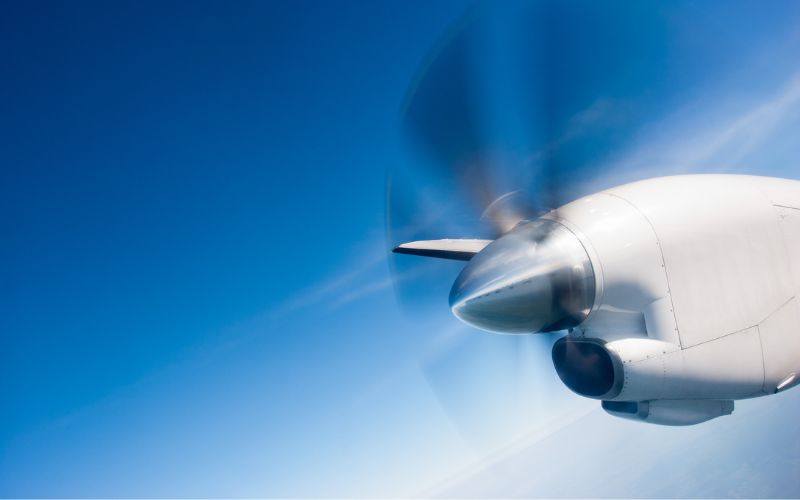 airplane propeller spinning
