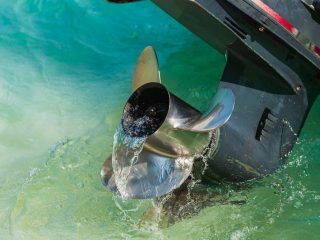 boat propeller under water
